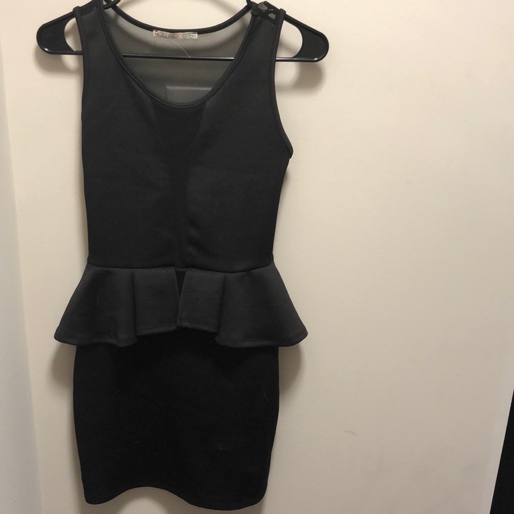 Black peplum dress